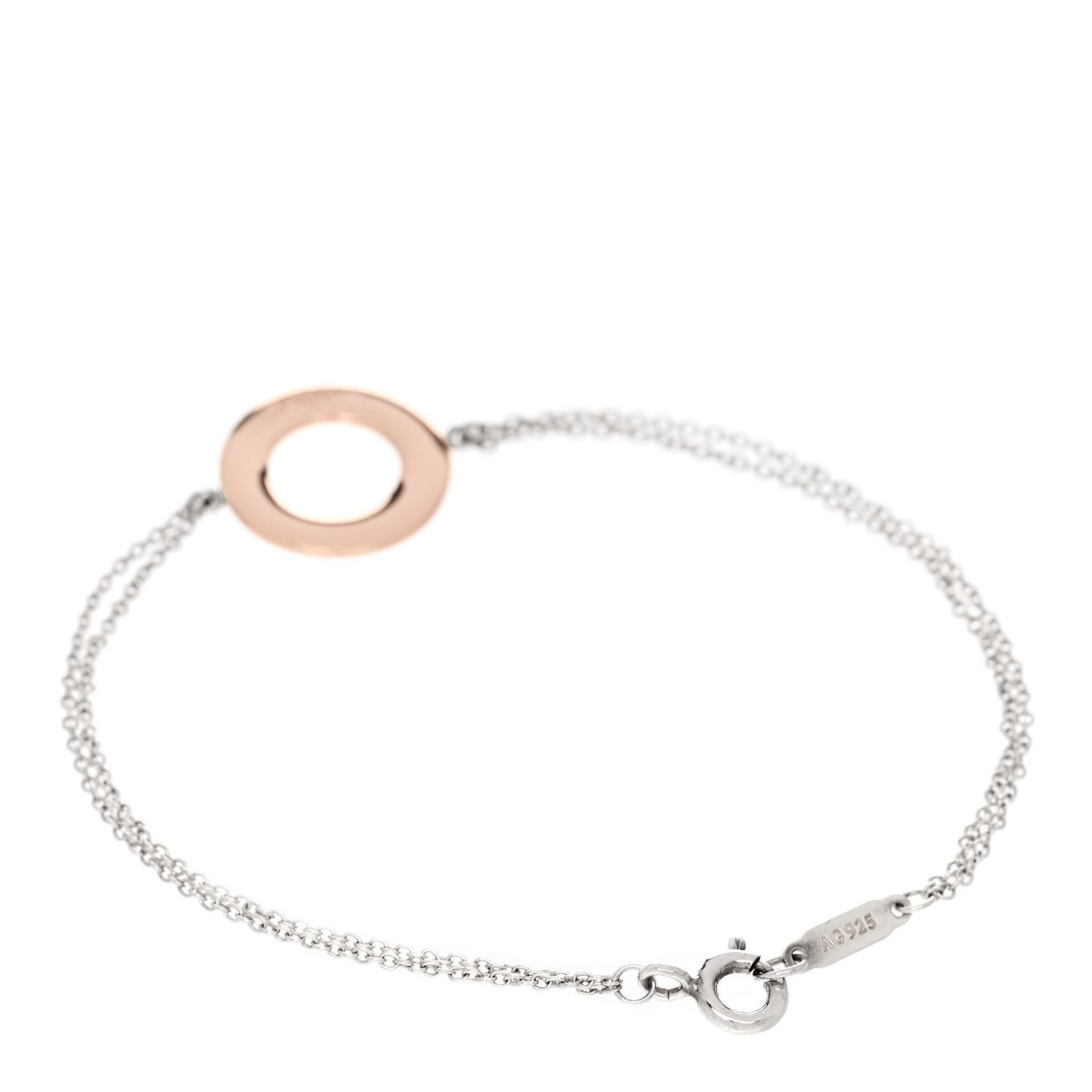 Sterling Silver Rubedo 1837 Circle Chain Bracelet