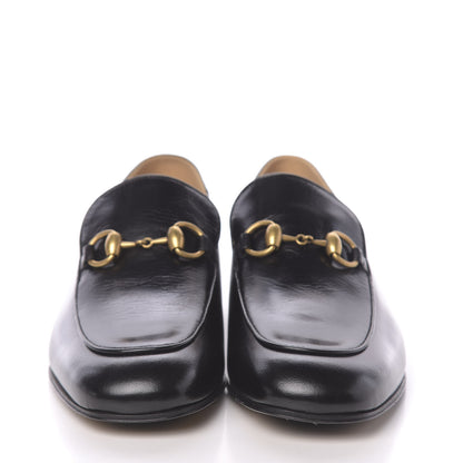 Gucci Goatskin Womens Horsebit Mid-Heel Loafers 39 Black 2 of 8