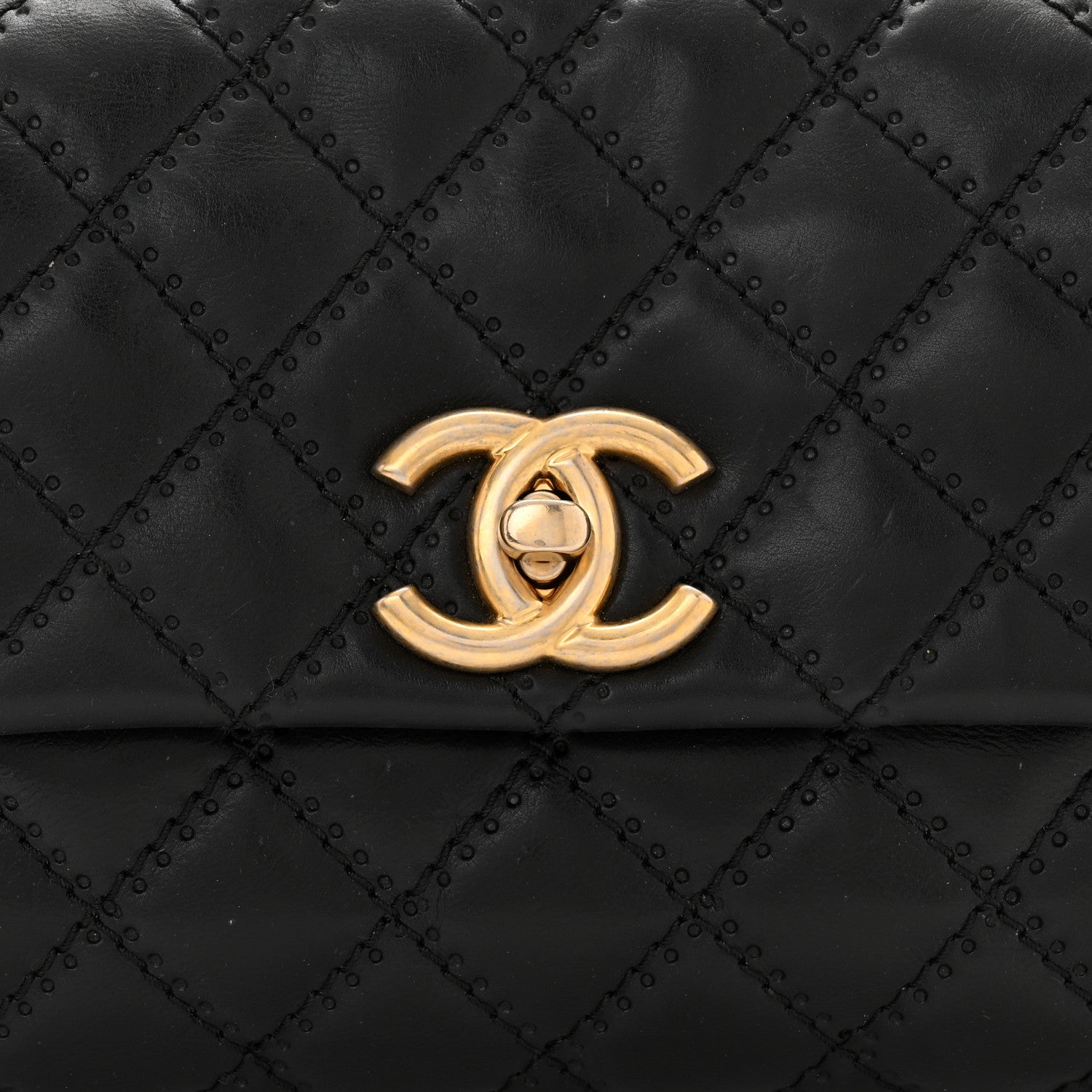 Chanel Calfskin Quilted Retro Chain Flap Black 7 of 10