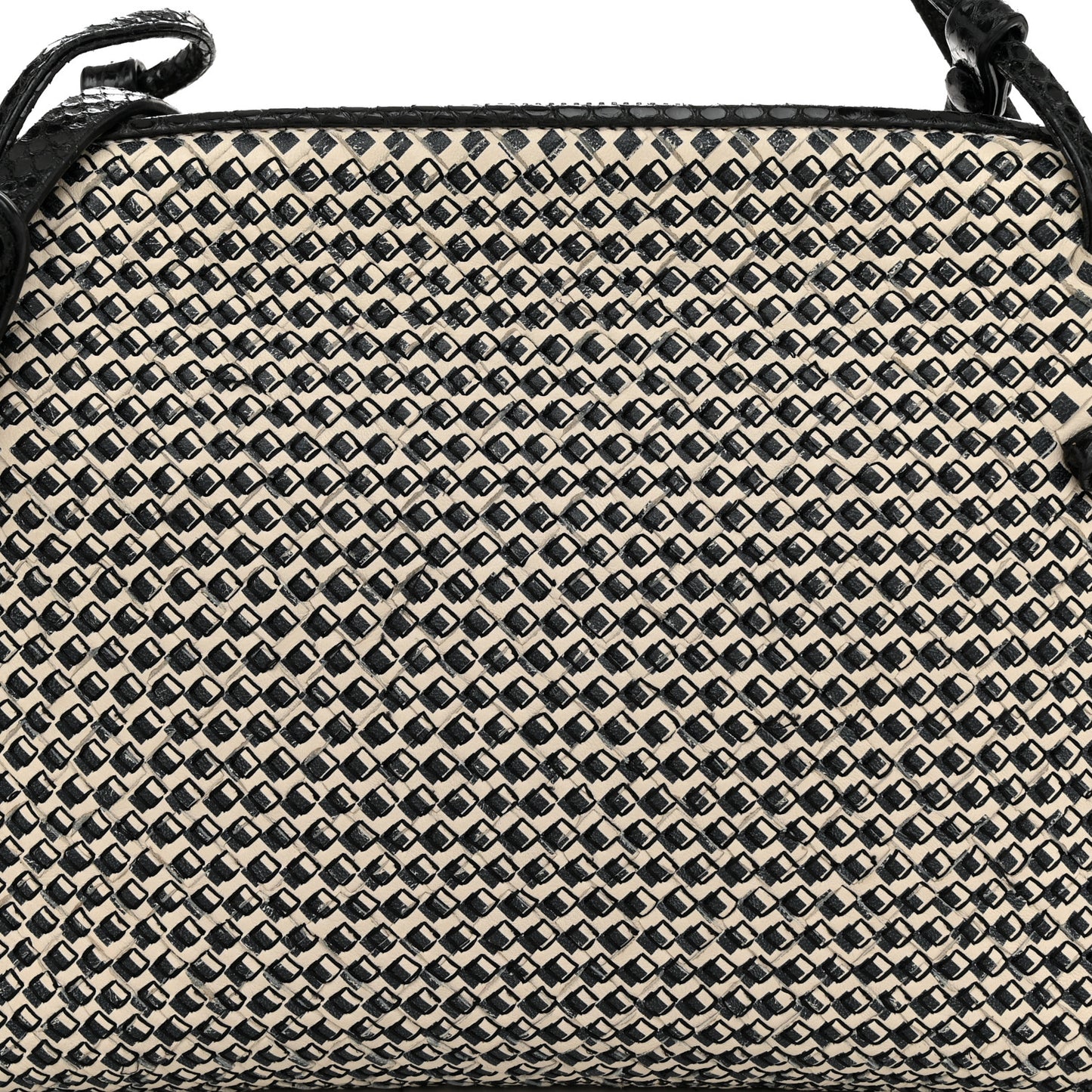 Nappa Ayers Cravaterria Intrecciato Nodini Bag Off White Black