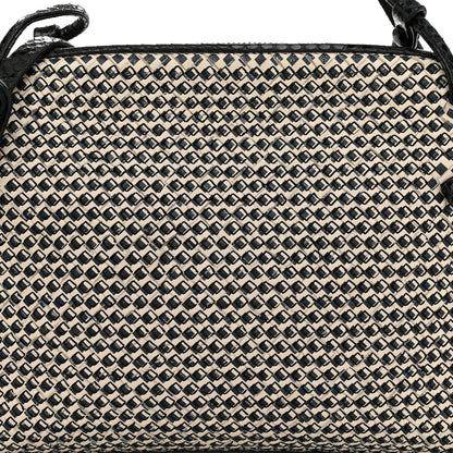 Bottega Veneta Nappa Ayers Cravaterria Intrecciato Nodini Bag Off White Black 9 of 12
