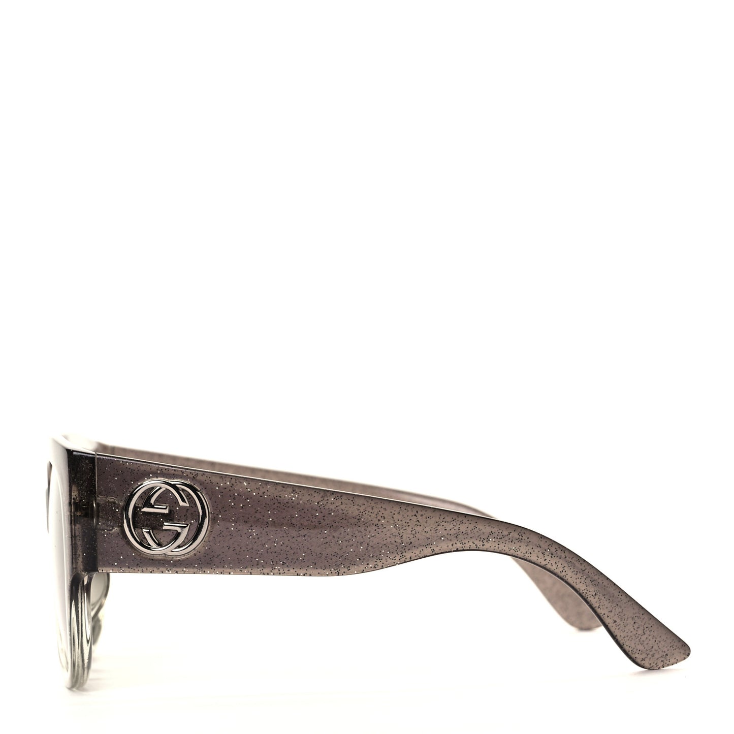 Acetate Glitter Square Optyl Sunglasses GG3836/F/S Black Silver