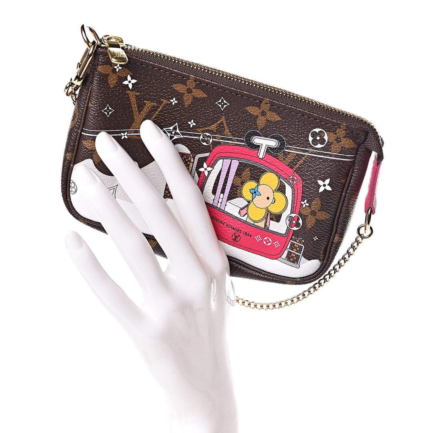 Monogram 2019 Christmas Animation Mini Courchevel Pochette Accessories Fuchsia