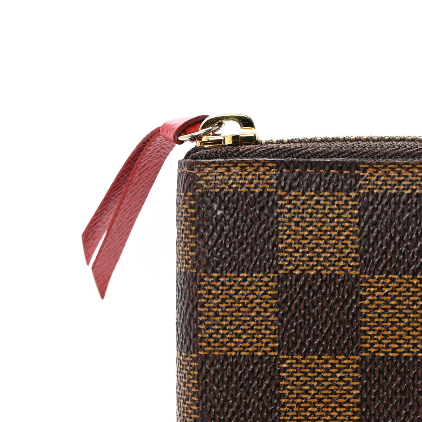 Damier Ebene Clemence Wallet Cherry