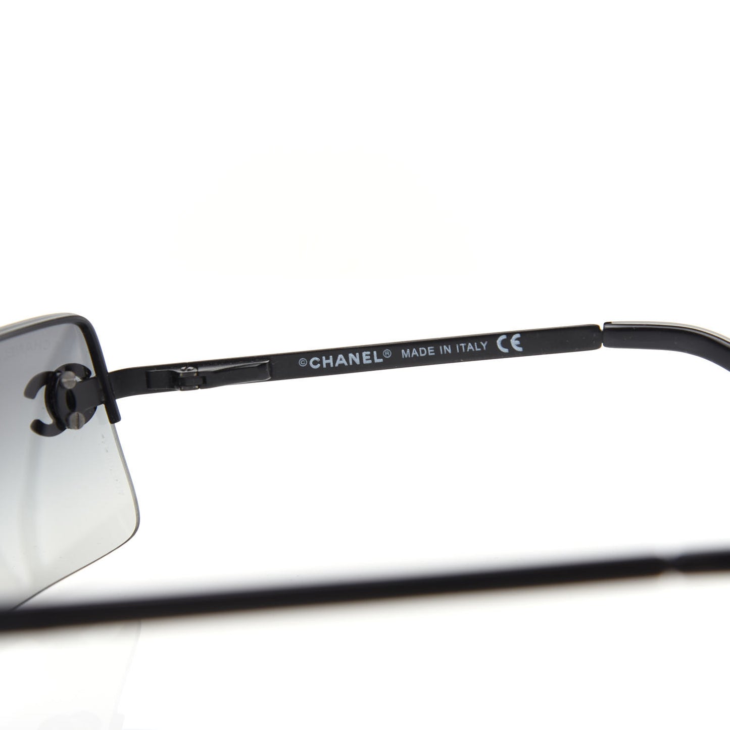 Crystal CC Logo Sunglasses 4104-B Black