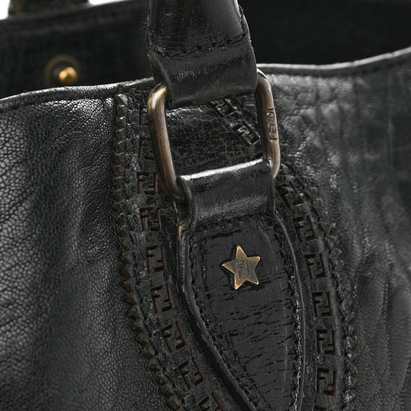 Distressed Lambskin Large Bag De Jour Tote Black