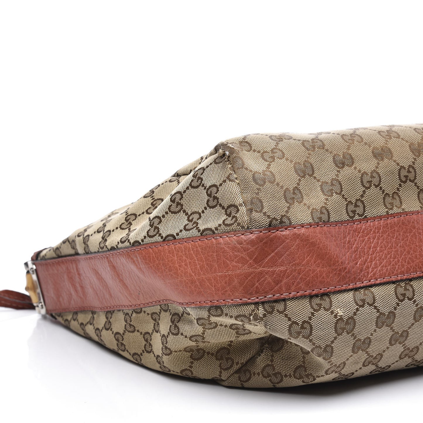 Monogram Medium Bamboo Bar Hobo Coral