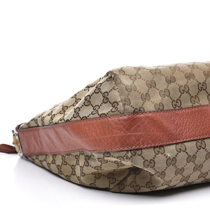 Gucci Monogram Medium Bamboo Bar Hobo Coral 5 of 12