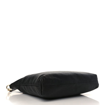 Gucci Pebbled Calfskin Bamboo Shopper Tote Black 3 of 8