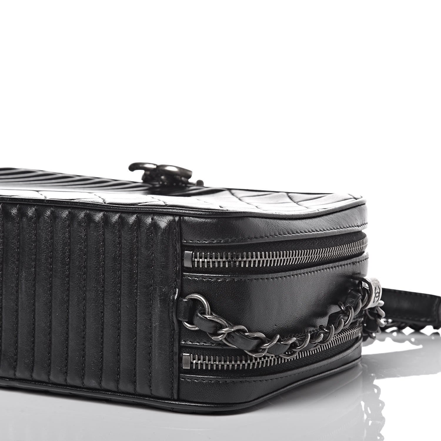 Chanel Lambskin Large Coco Boy Camera Case Black 10 of 10