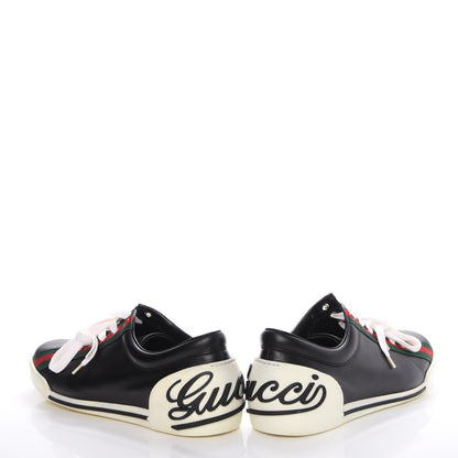 Gucci Calfskin Web Mens Sneakers 7.5 Black 6 of 13