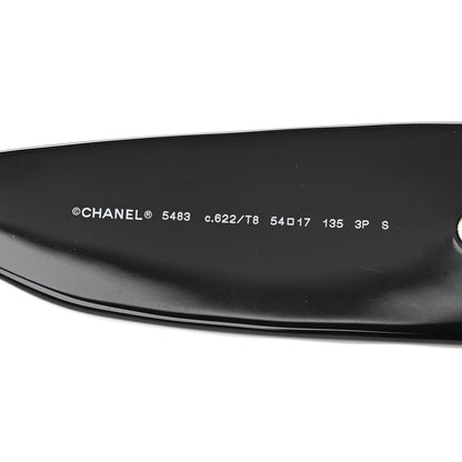 Chanel Acetate Quilted CC Rectangle Sunglasses 5483-A Black 5 of 9