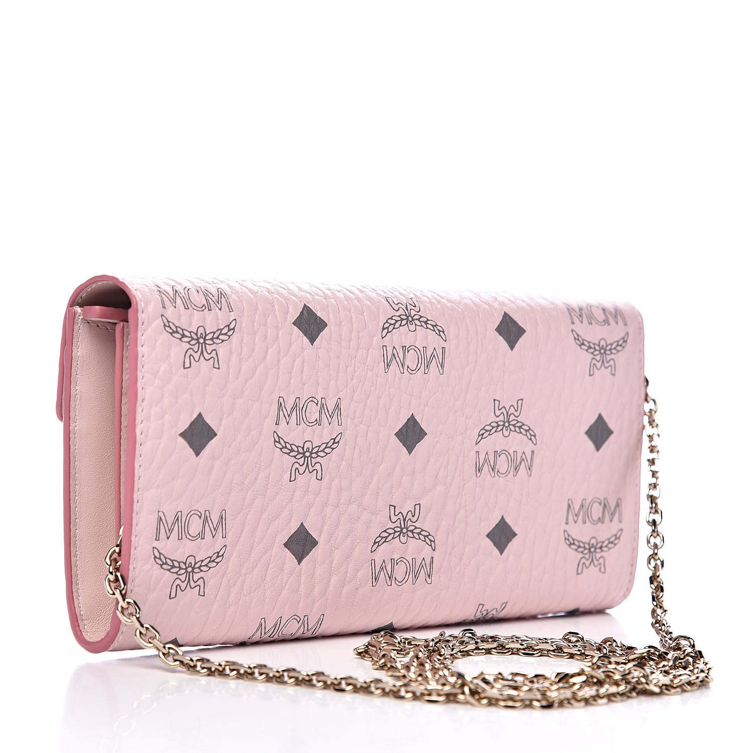 MCM Visetos Large Patricia Wallet On Chain Soft Pink 3 of 10