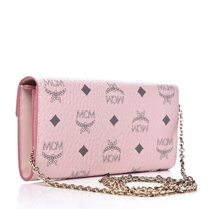 MCM Visetos Large Patricia Wallet On Chain Soft Pink 3 of 10