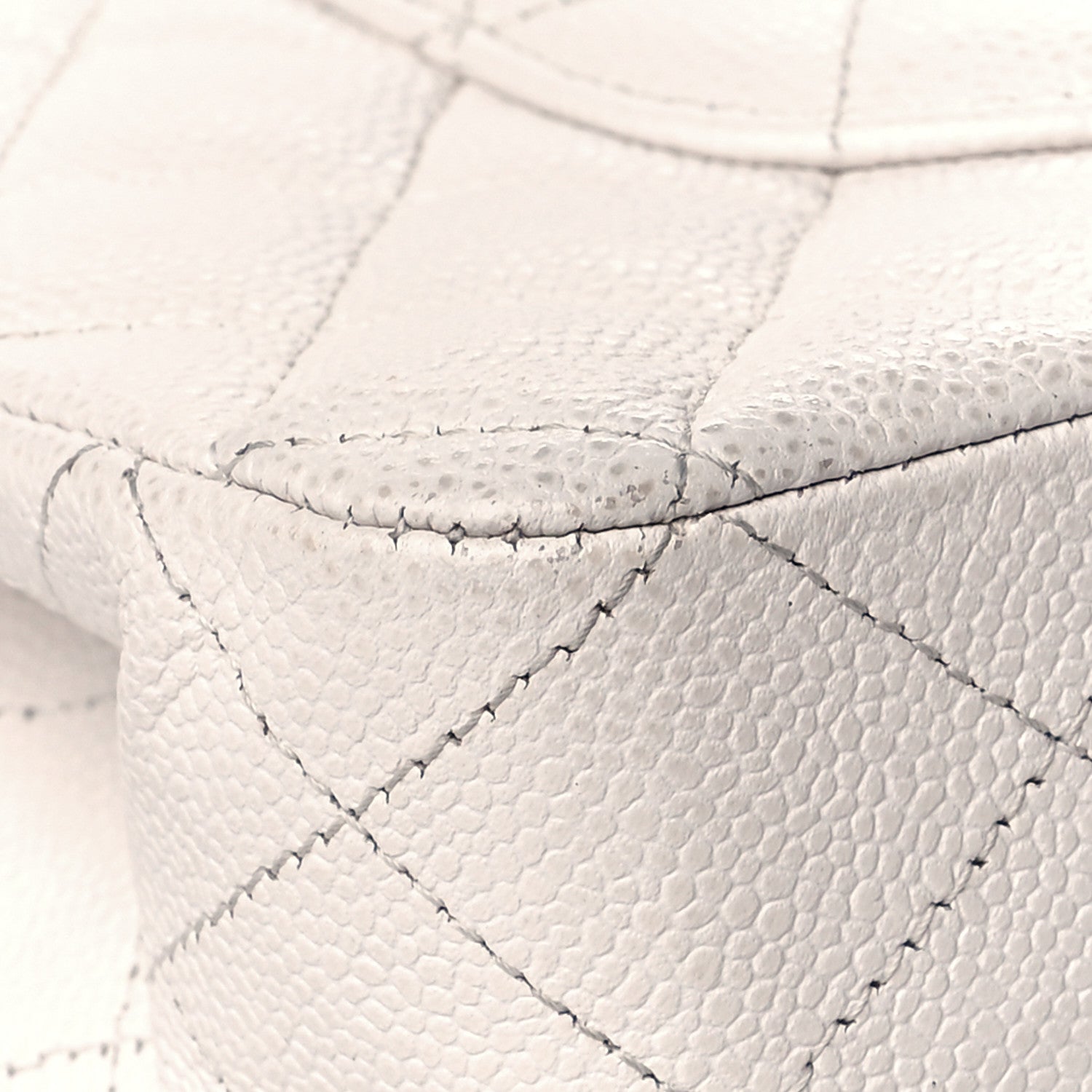 Chanel Caviar Quilted Medium Double Flap White 11 of 18