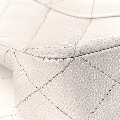 Chanel Caviar Quilted Medium Double Flap White 11 of 18
