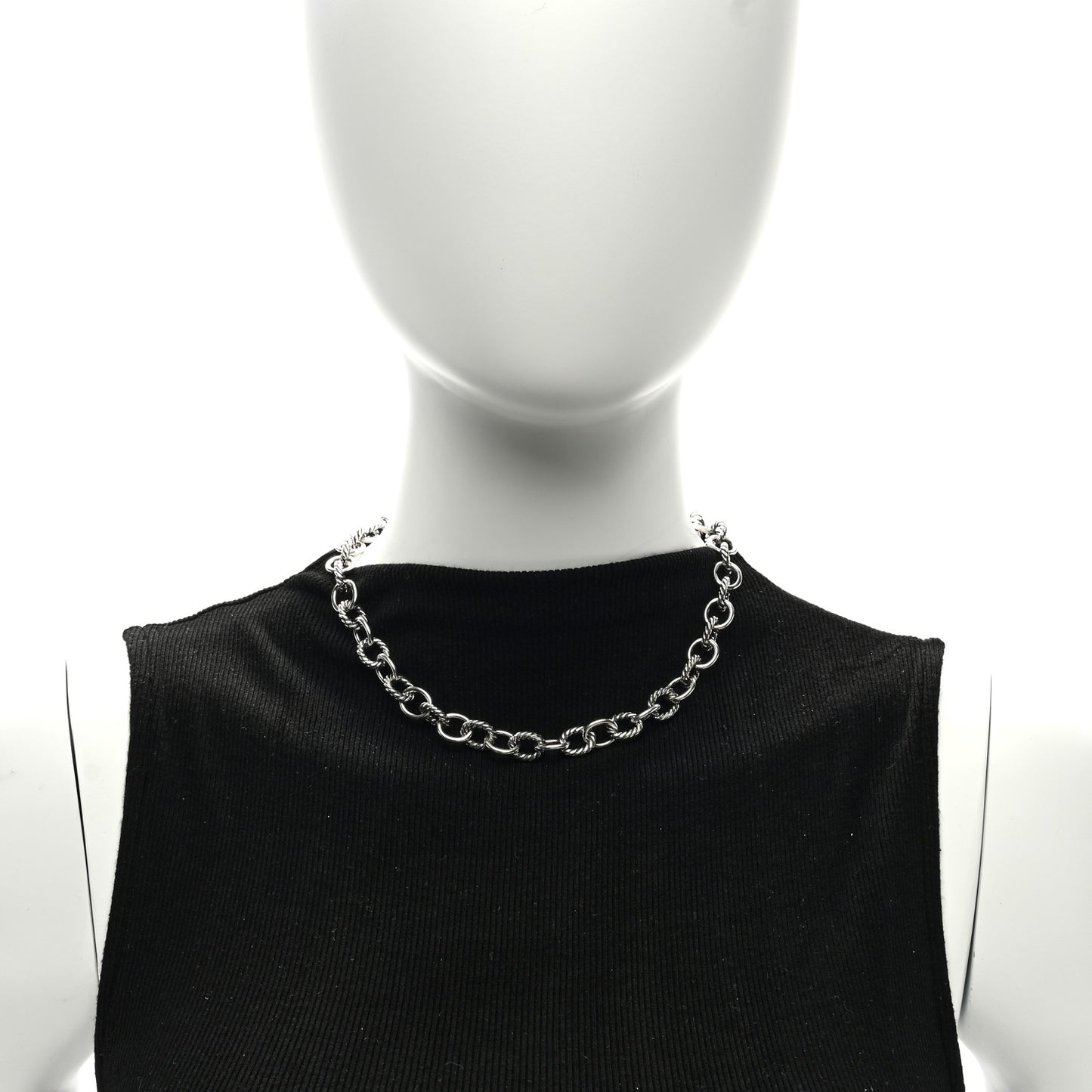 Sterling Silver 10mm Medium Oval Link Necklace