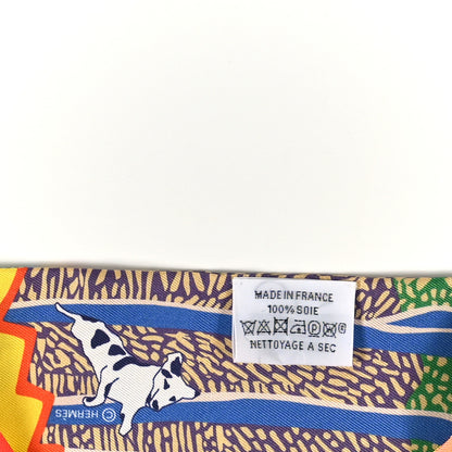Hermes Silk En Liberte Twilly Jaune Vif Bleu Rouge 3 of 3