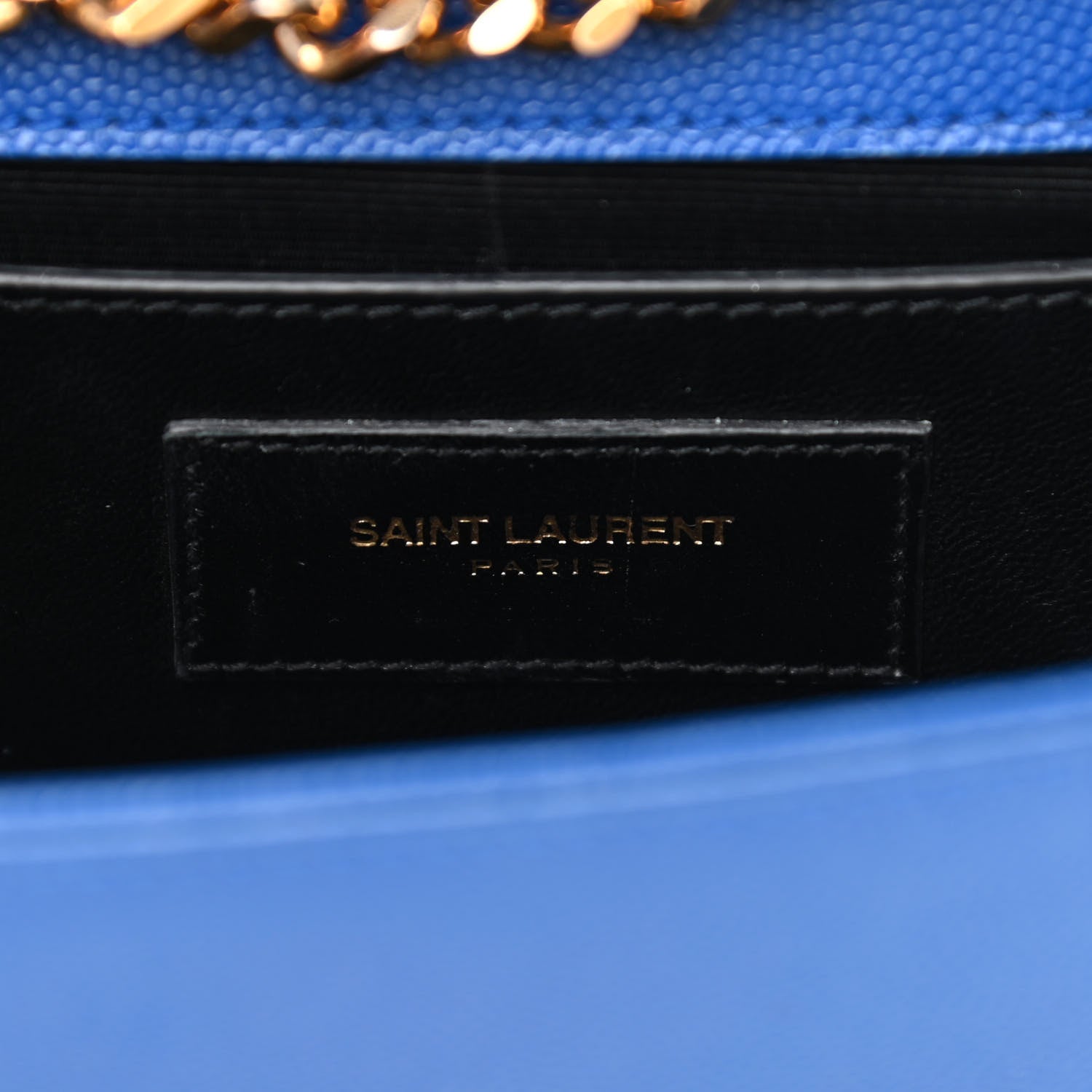 Saint Laurent Grain De Poudre Small Classic Monogram Kate Satchel Royal Blue 7 of 13