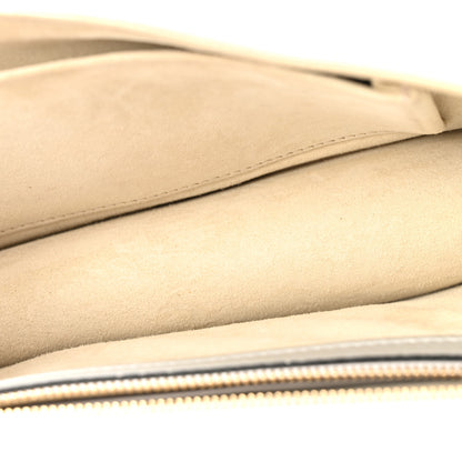 Christian Dior Metallic Grained Calfskin Diorama Wallet on Chain Pouch Silver 5 of 13