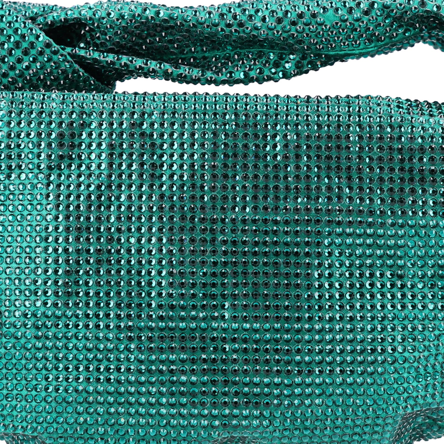 Bottega Veneta Crystal Embellished Satin Mini Hotfix Jodie Emerald 9 of 11