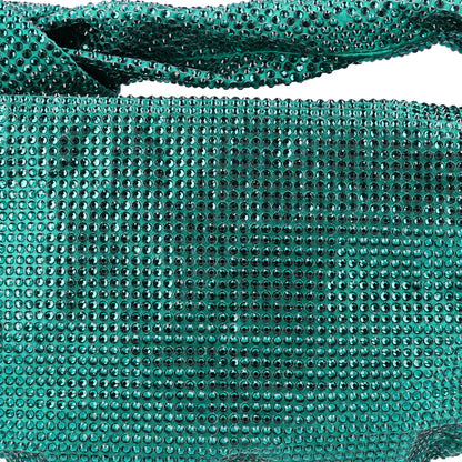 Bottega Veneta Crystal Embellished Satin Mini Hotfix Jodie Emerald 9 of 11