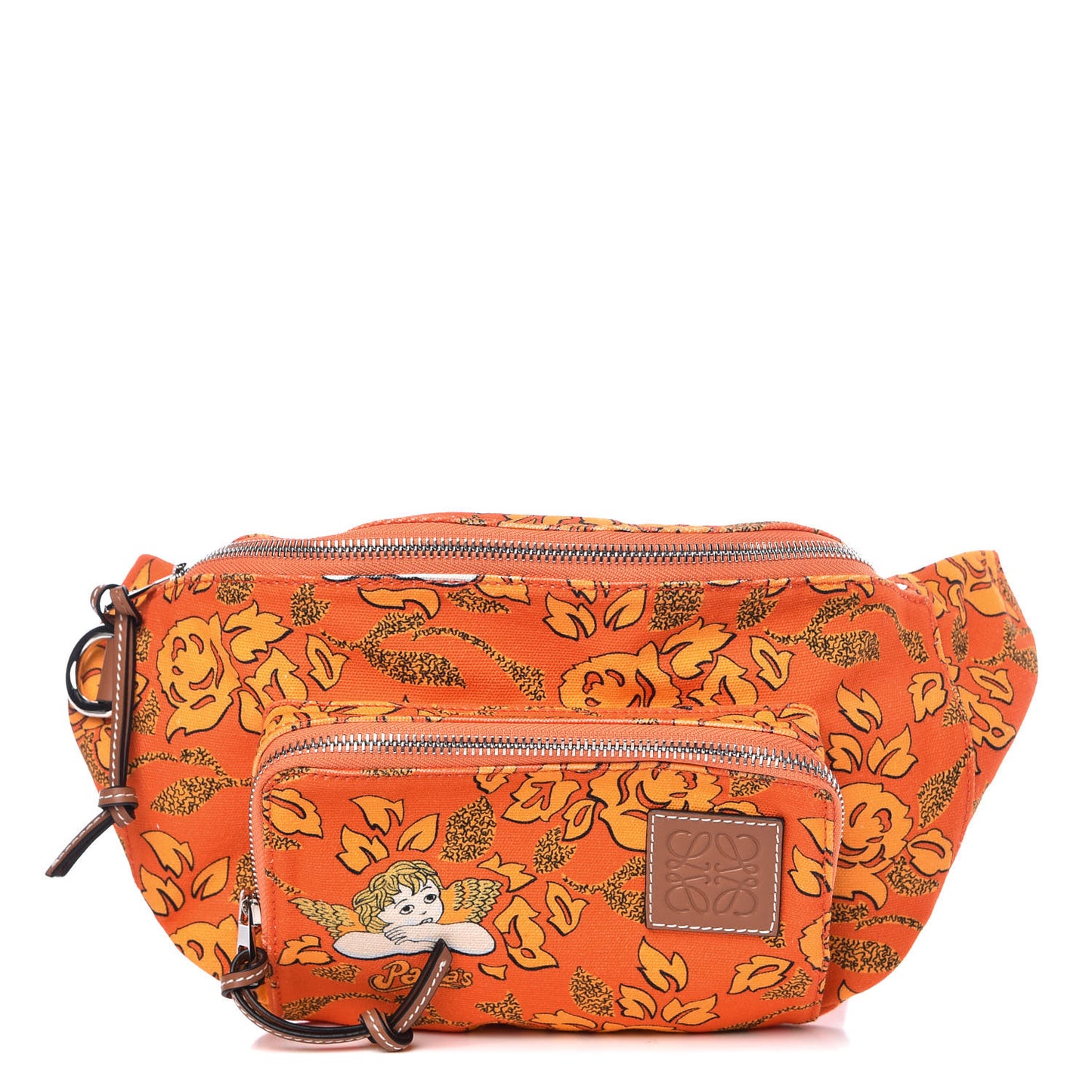 Canvas Ibiza Print Paulas Bum Bag Orange