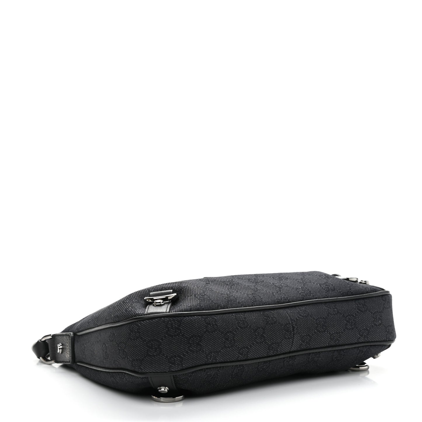 Denim Monogram Abbey D Ring Hobo Black