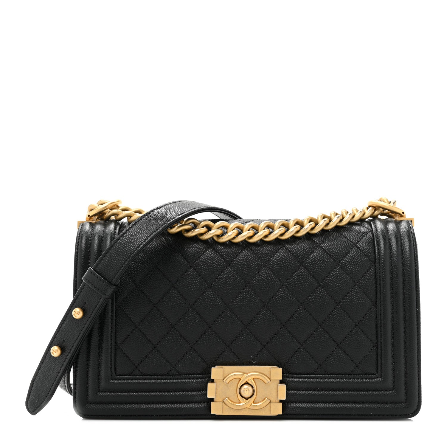 Chanel Caviar Quilted Medium Boy Flap Black 1 of 13