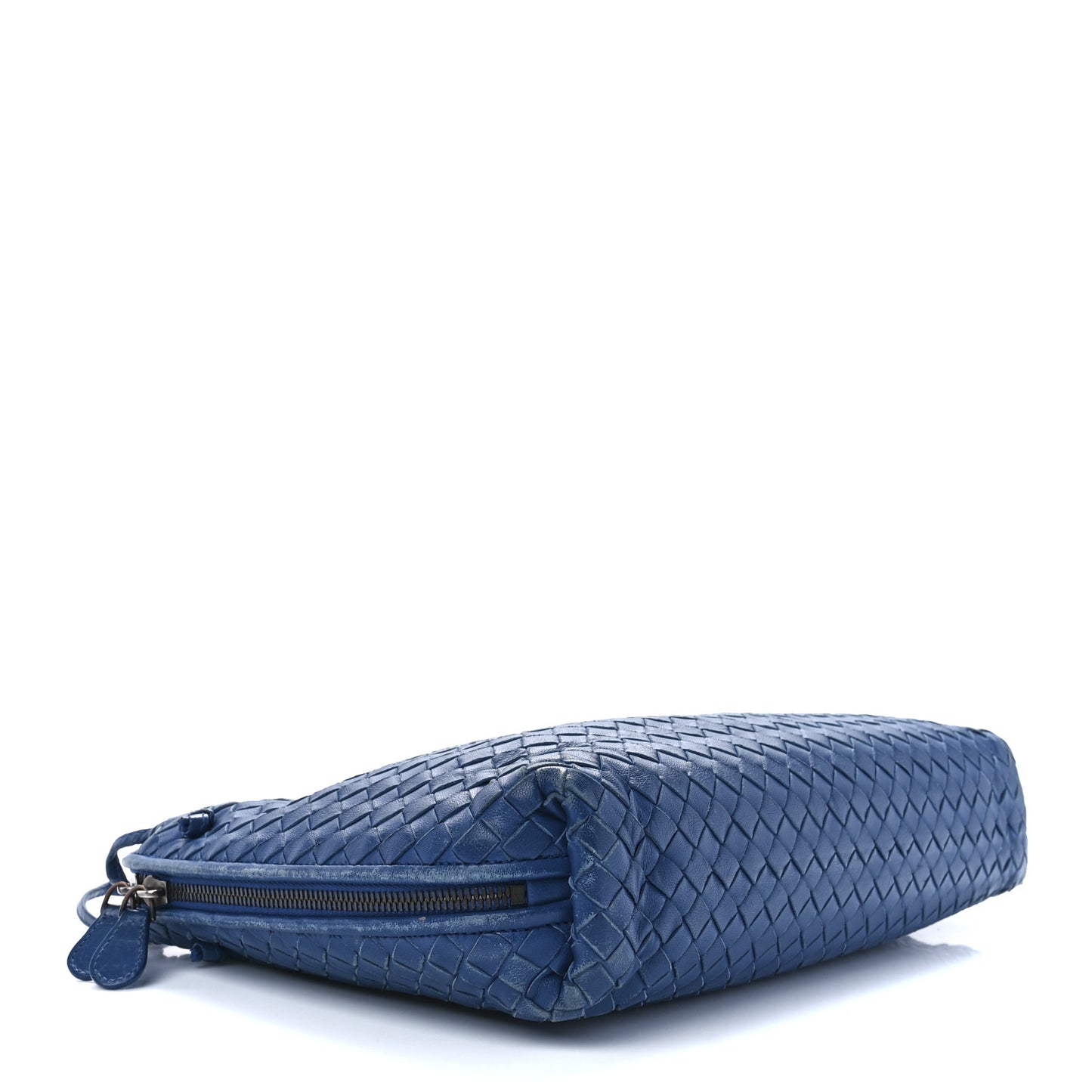Nappa Intrecciato Nodini Crossbody Messenger Blue