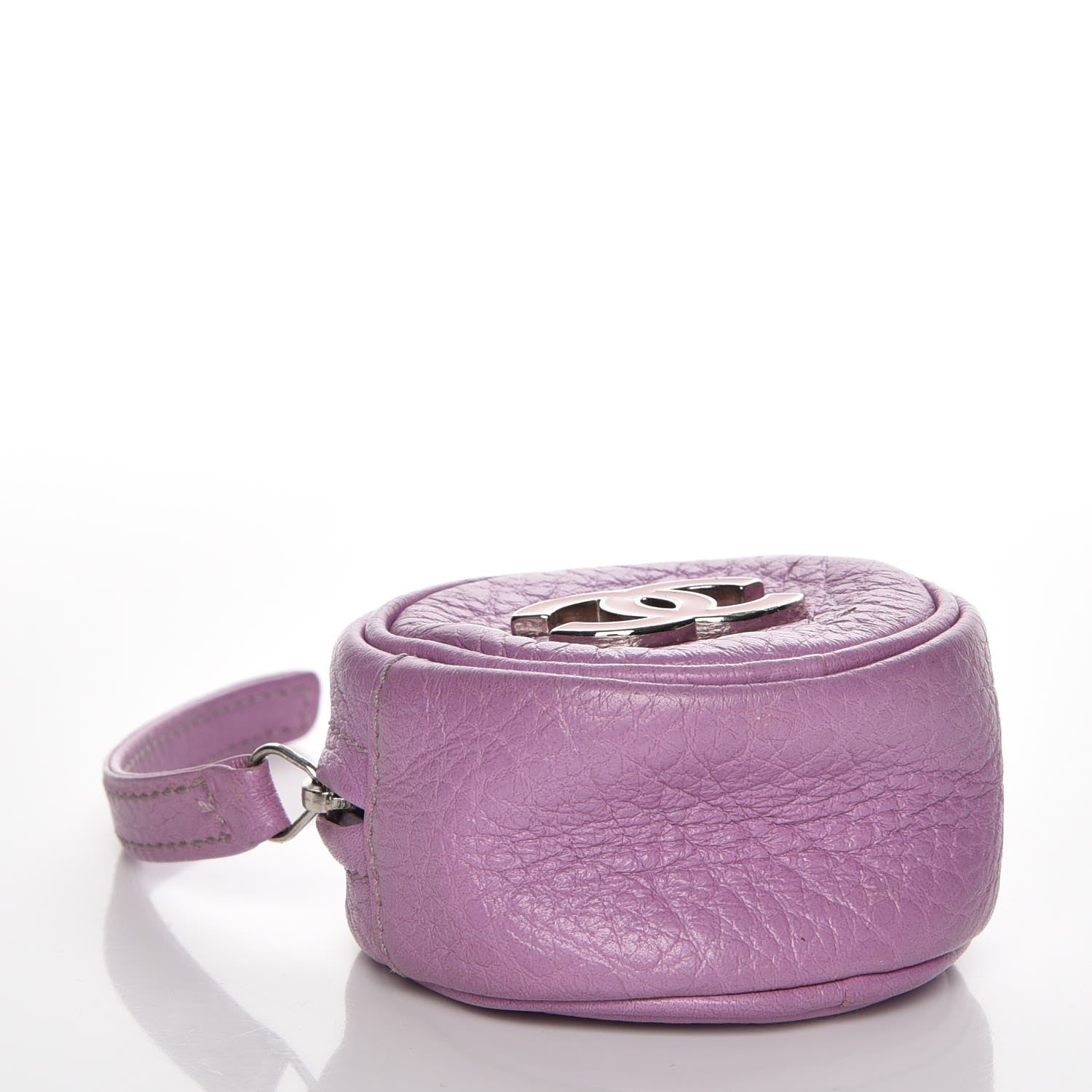 Chanel Calfskin Round CC Coin Purse Purple 4 of 9