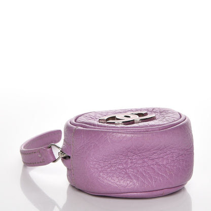 Chanel Calfskin Round CC Coin Purse Purple 4 of 9