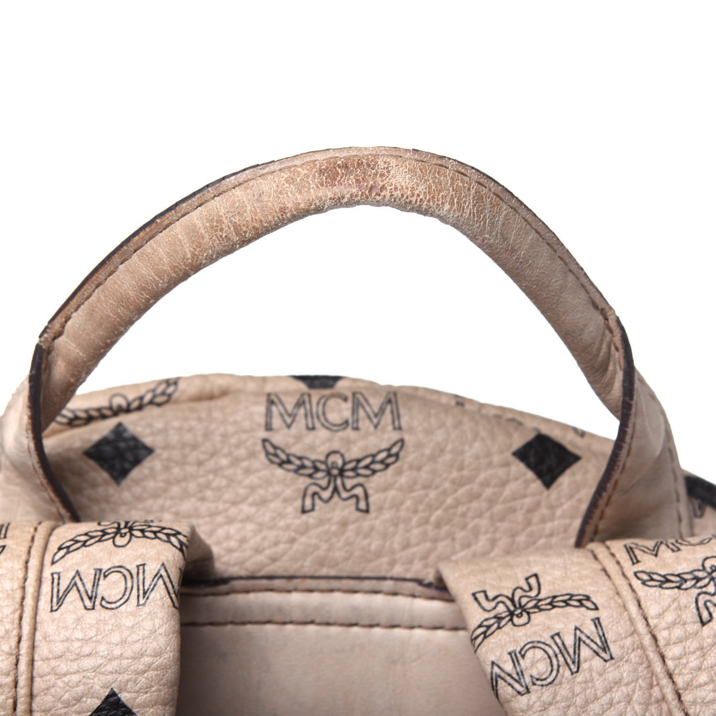 Visetos Medium Sprinkle Stud Stark Backpack Beige
