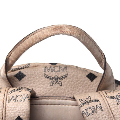 MCM Visetos Medium Sprinkle Stud Stark Backpack Beige 26 of 32