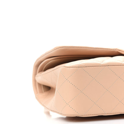 Chanel Lambskin Quilted Medium Double Flap Beige 8 of 9