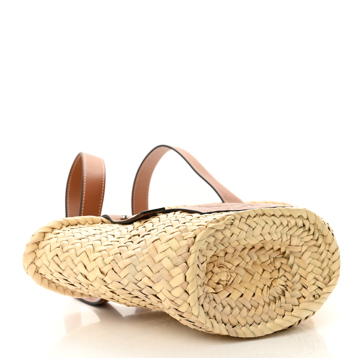 Raffia Small Basket Tote Bag Natural Tan