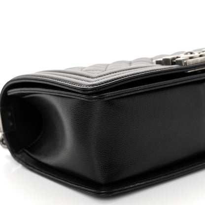Chanel Caviar Quilted Medium Boy Flap Black 9 of 10
