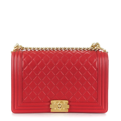 Chanel Lambskin Quilted New Medium Boy Flap Red 1 of 8