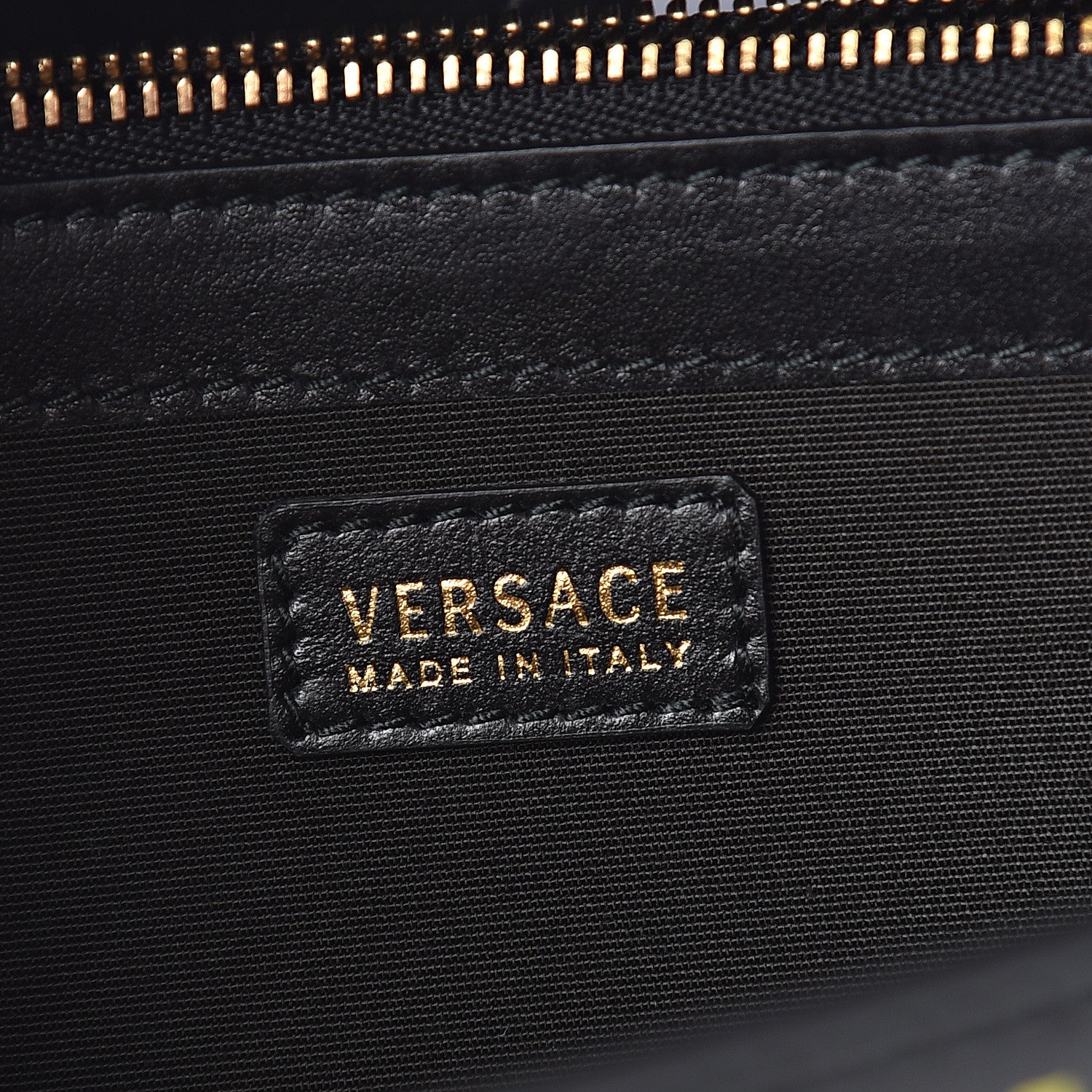 Versace Calfskin 90's Vintage Logo Chain Evening Bag Black 6 of 9