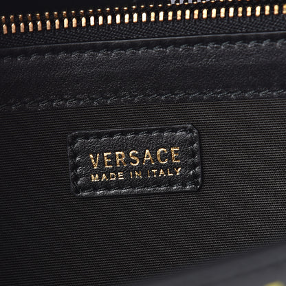 Versace Calfskin 90's Vintage Logo Chain Evening Bag Black 6 of 9