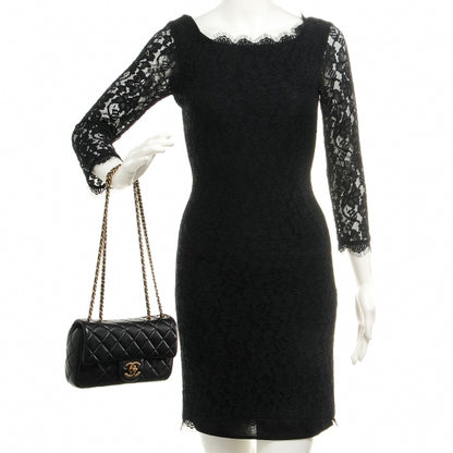 Chanel Lambskin Small Grocery By Flap Black 2 of 12