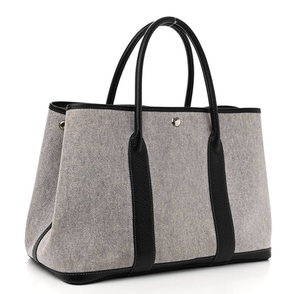 Hermes Toile Buffle Skipper Garden Party 36 MM Tote Black 3 of 9
