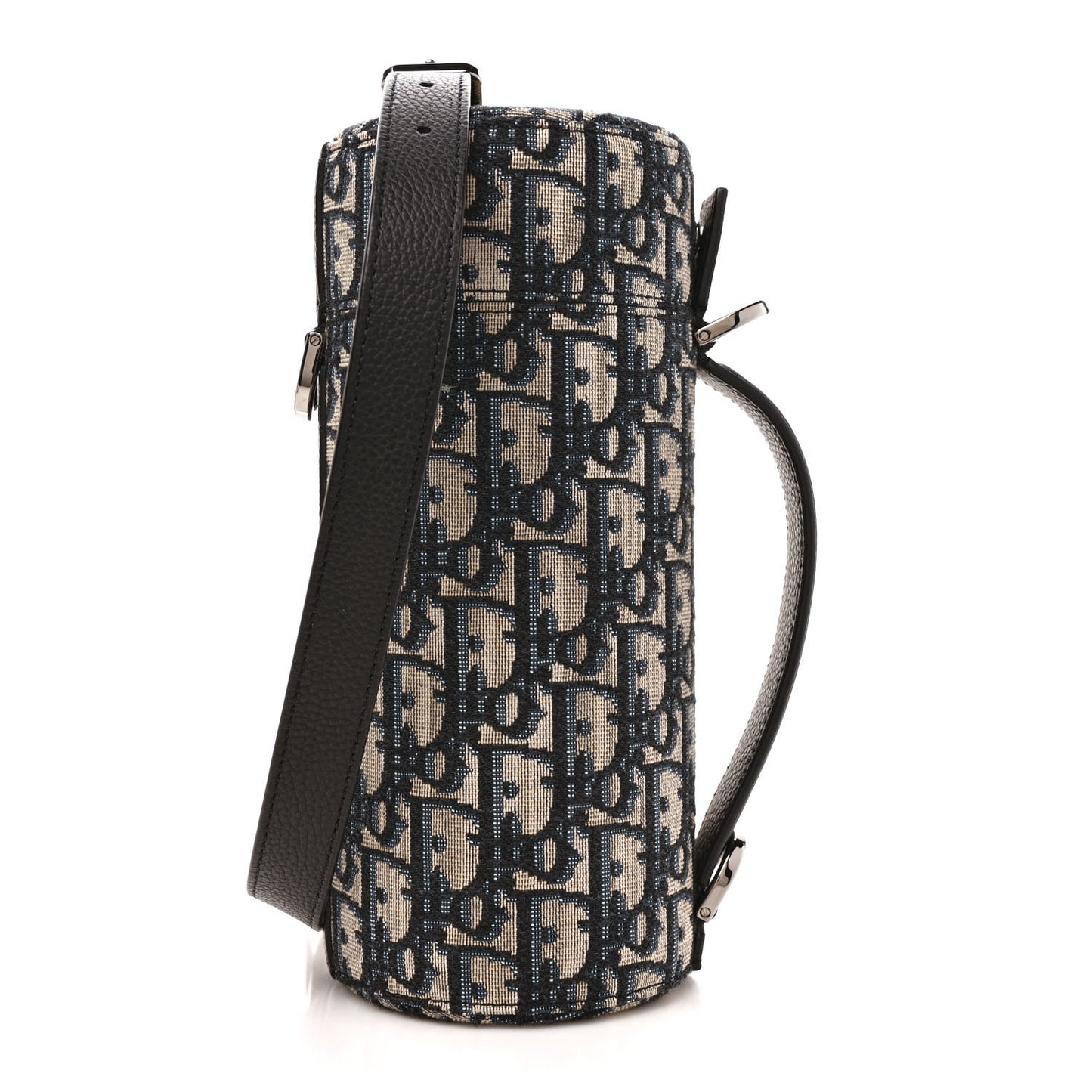 Oblique Vertical Roller Messenger Bag Blue