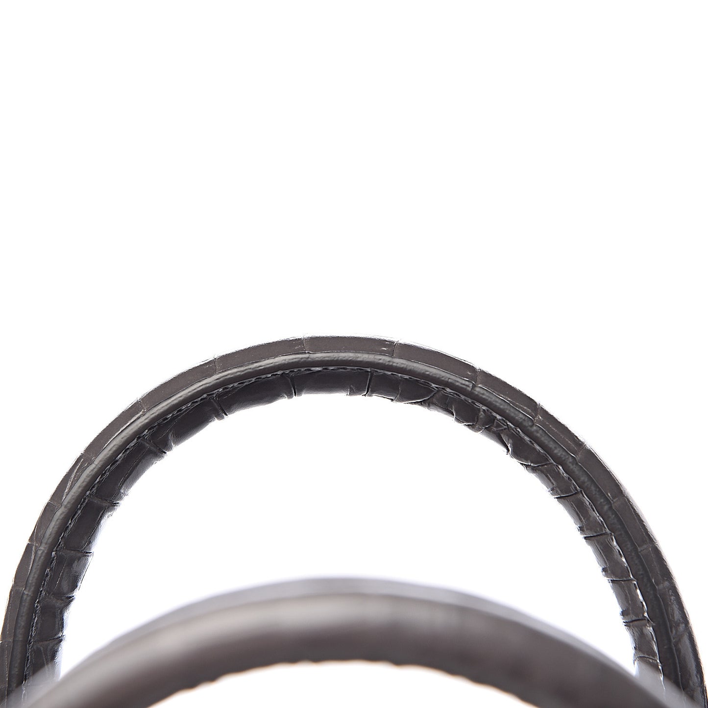 Crocodile Embossed Small Sac De Jour Asphalt