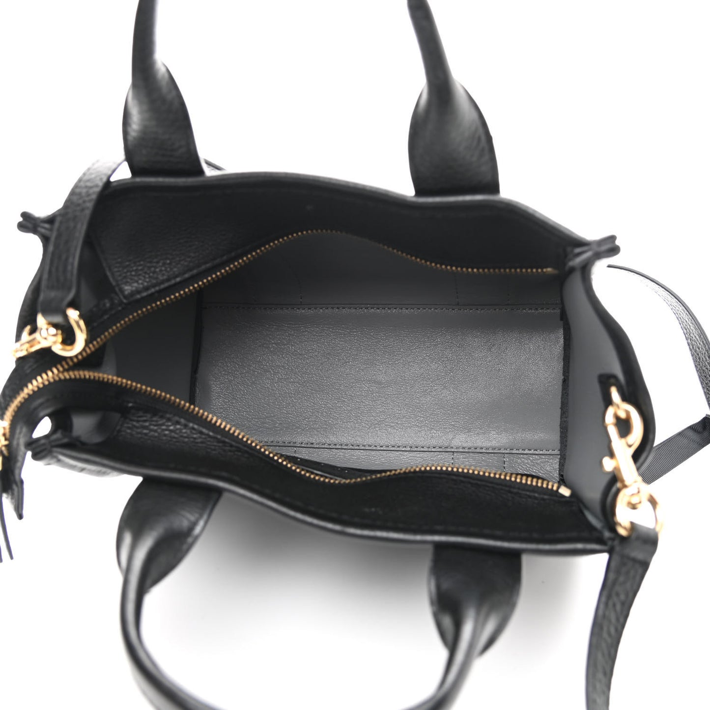 Grained Calfskin Small The Tote Bag Black