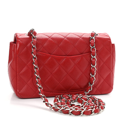 Chanel Caviar Quilted Mini Rectangular Flap Red 3 of 11