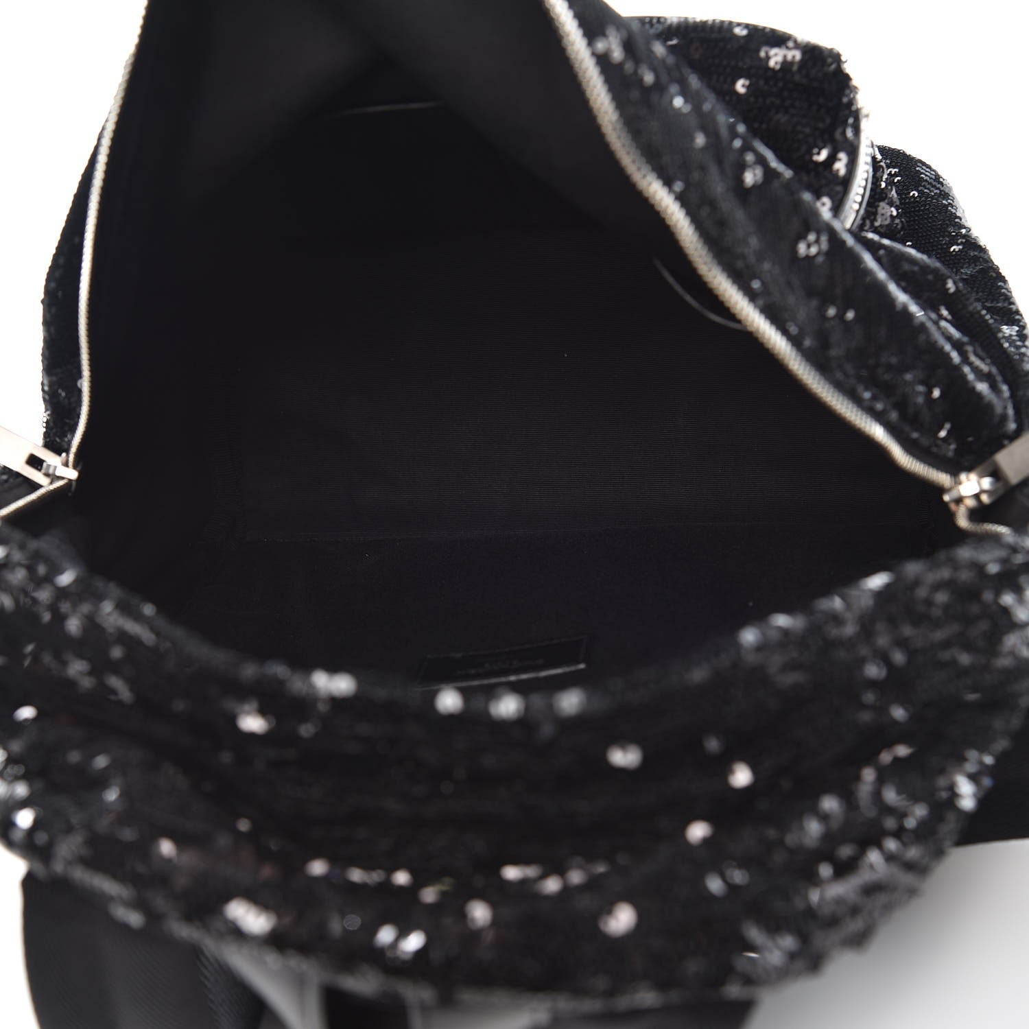 Saint Laurent Canvas Sequins Mini City Backpack Black Silver 5 of 8