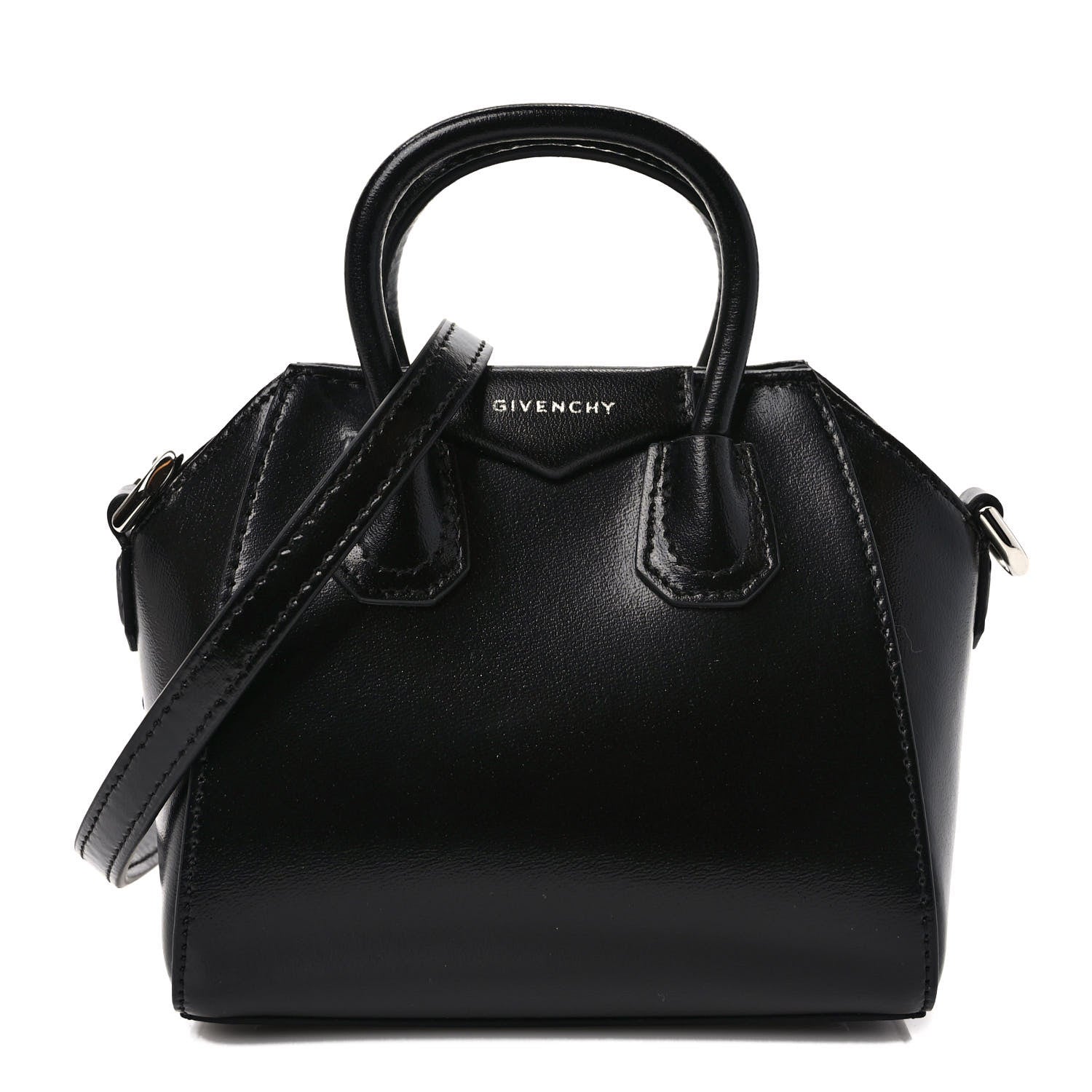 Givenchy Shiny Lord Calfskin Micro Antigona Black 1 of 9