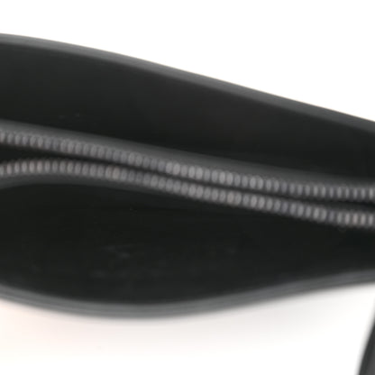Christian Dior Calfskin Macrocannage Diamond Caro Zipped Pouch With Chain Black 5 of 13