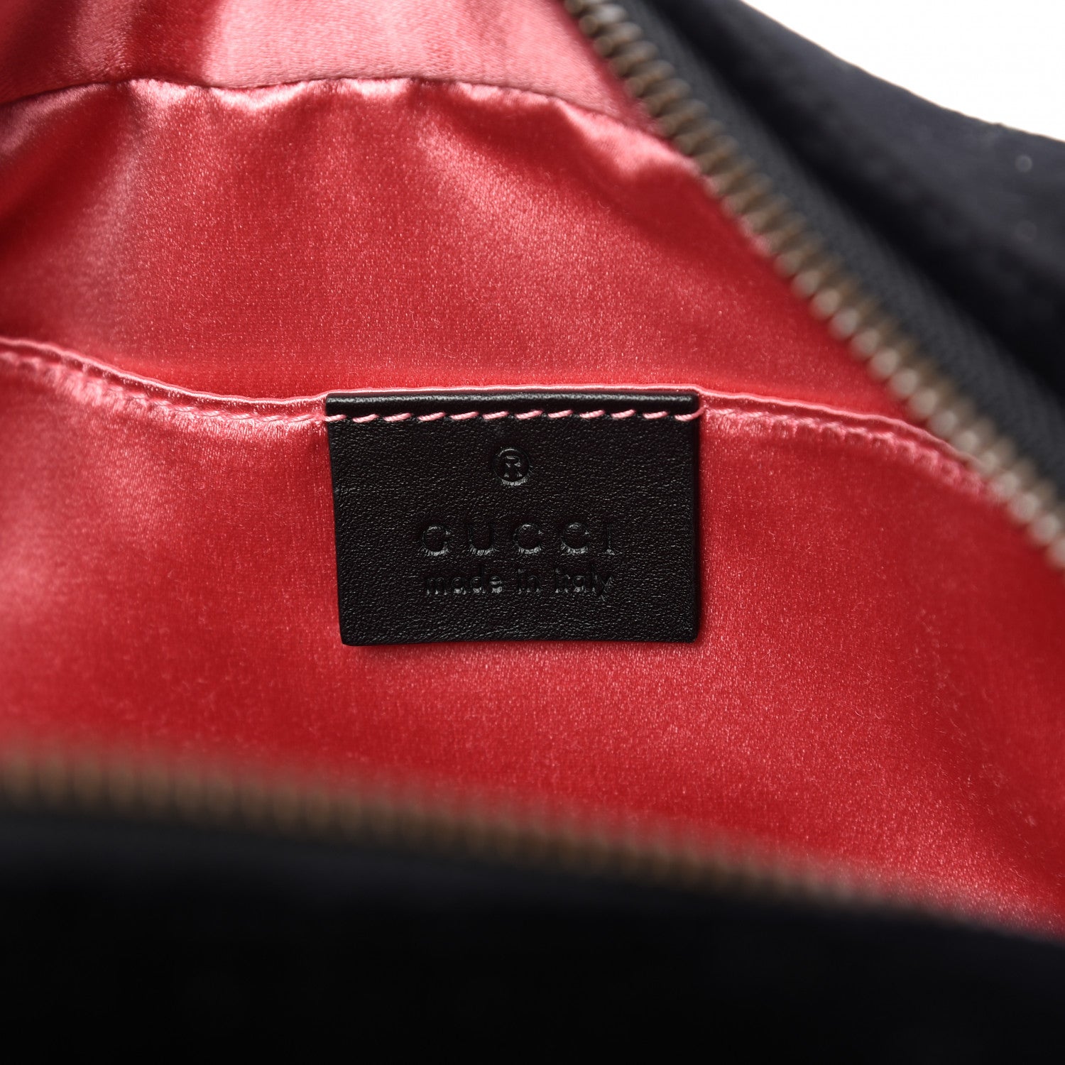 Gucci Velvet Matelasse Small GG Marmont Chain Shoulder Bag Black 8 of 10